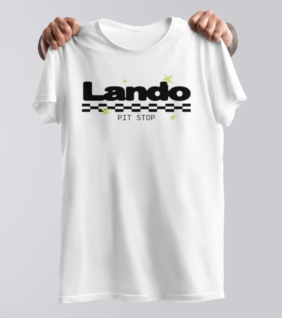 Lando Pit Stop Racing Checkered Stars 2026 T-Shirt