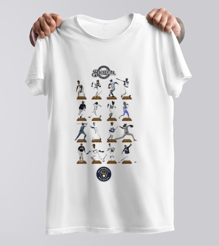 Milwaukee Brewers Legends Hall Of Fame MLB Baseball Players Iconic Moments T-Shirt