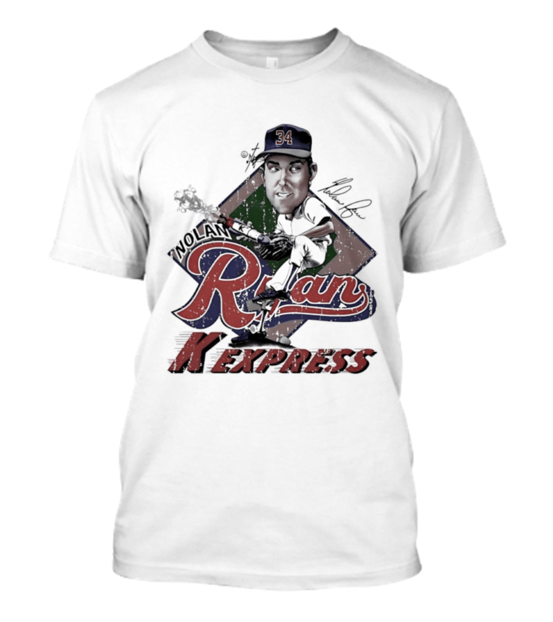 Nolan Ryan Texas Rangers Bruce Stark 34 K Express T-Shirt