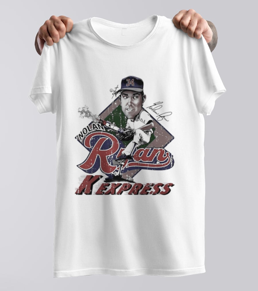 Nolan Ryan Texas Rangers Bruce Stark 34 K Express T-Shirt