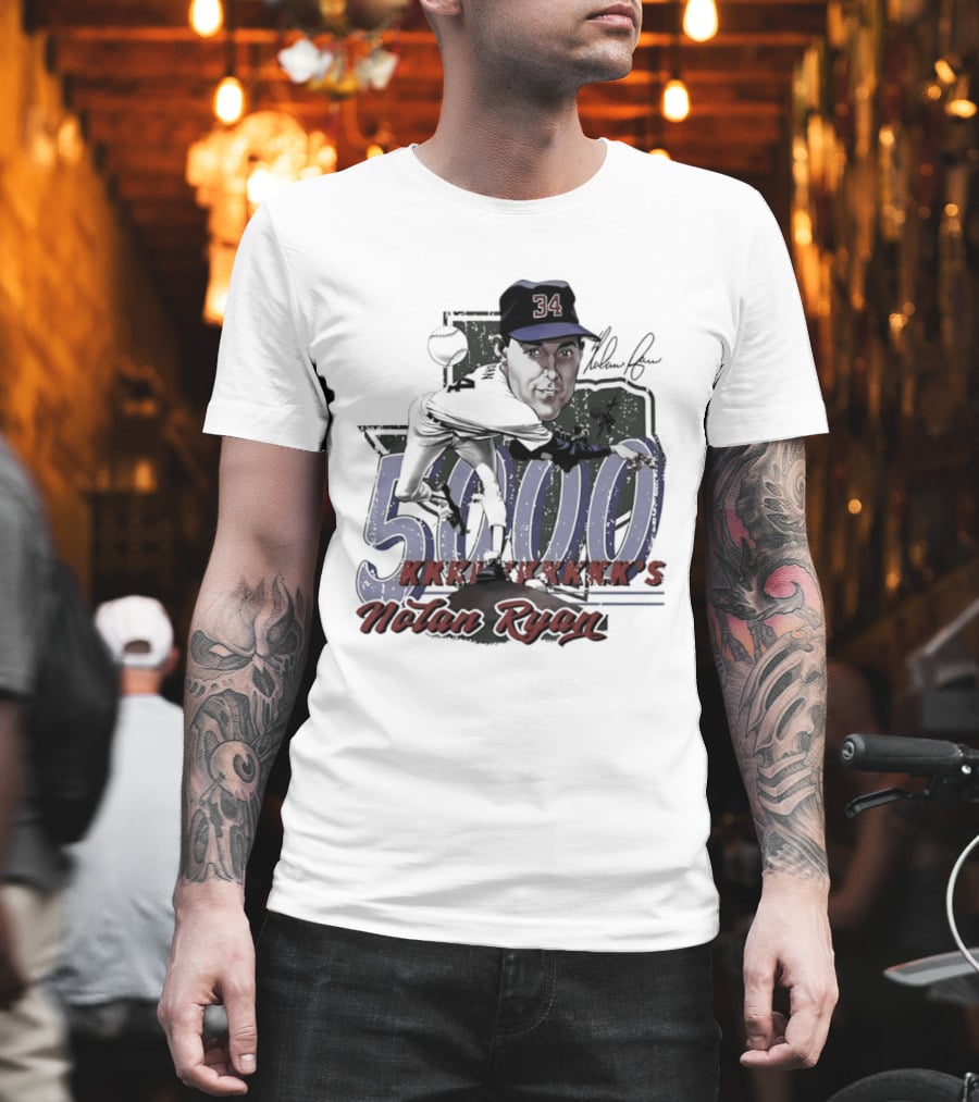 Nolan Ryan 5000 Strikeouts Texas Rangers Bruce Stark T-Shirt
