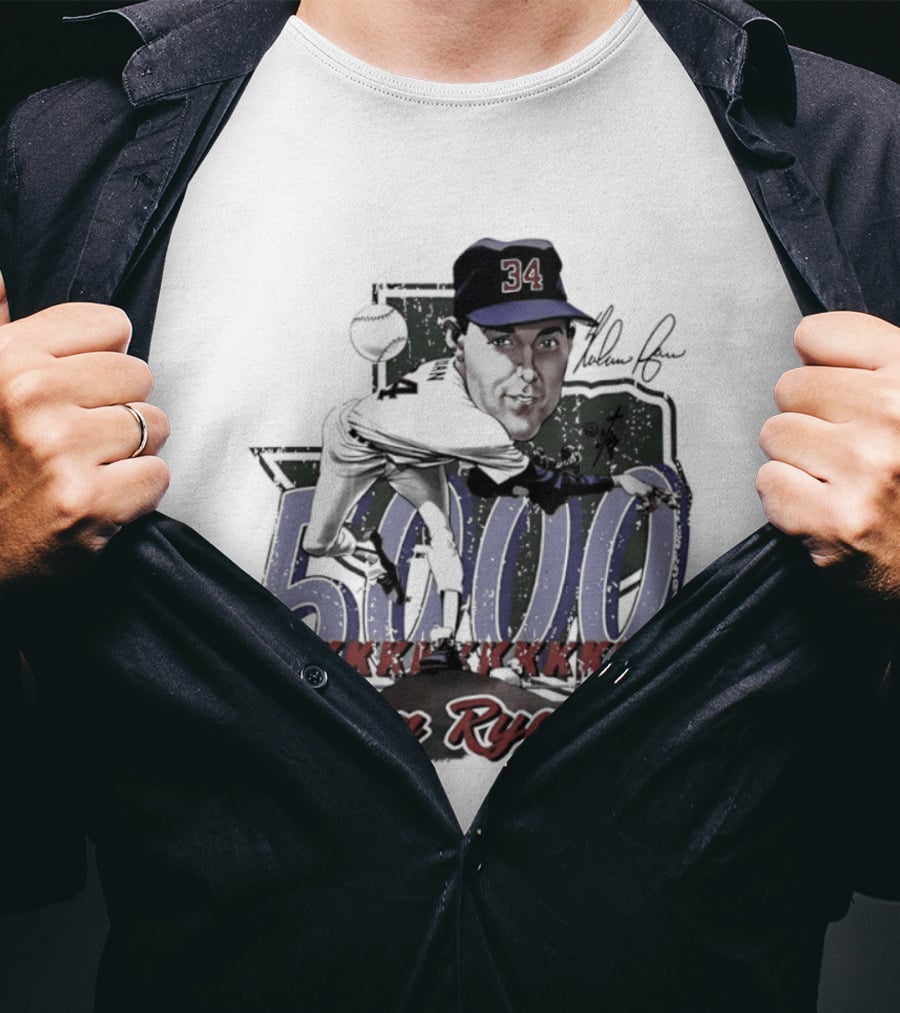 Nolan Ryan 5000 Strikeouts Texas Rangers Bruce Stark T-Shirt