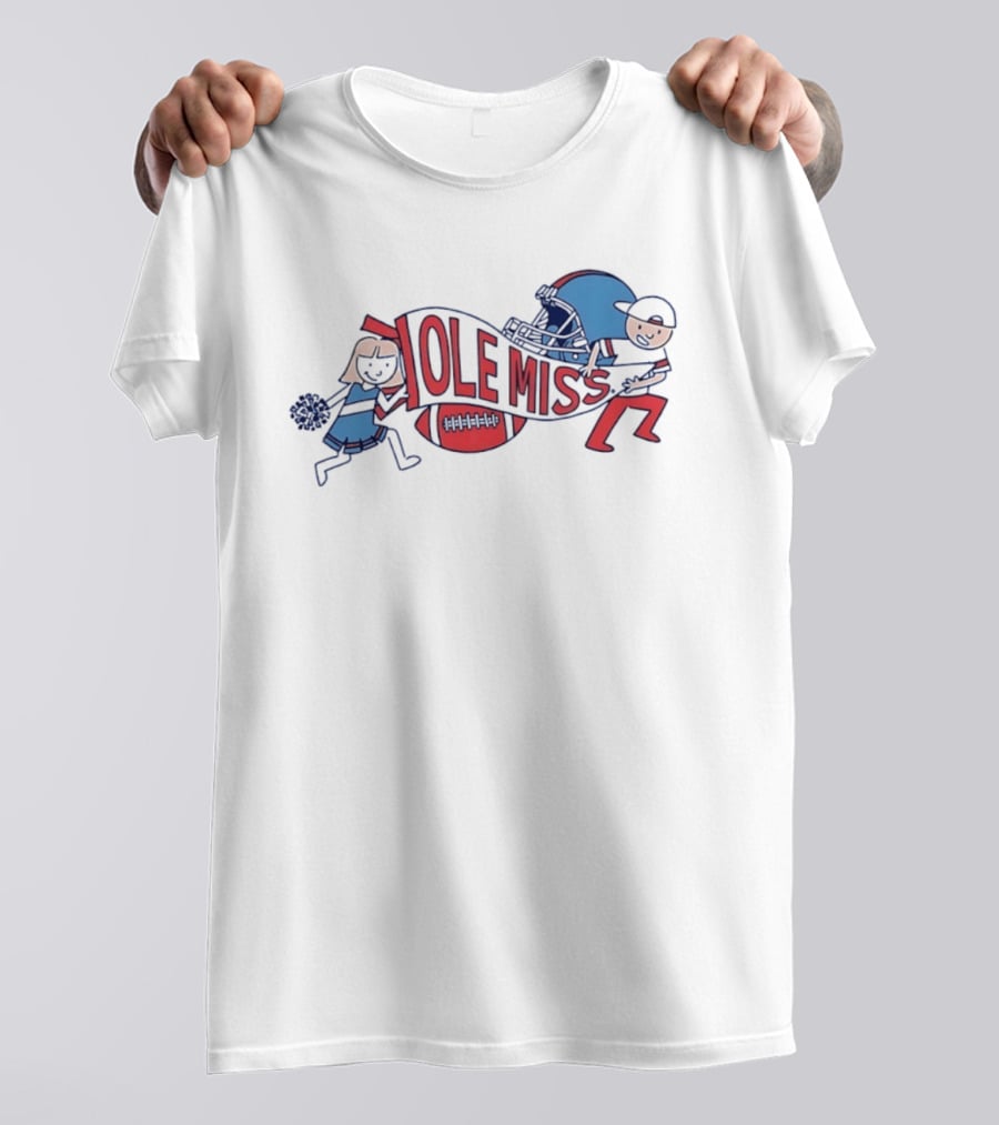 Ole Miss Rebels Football Run With Cheerleader T-Shirt