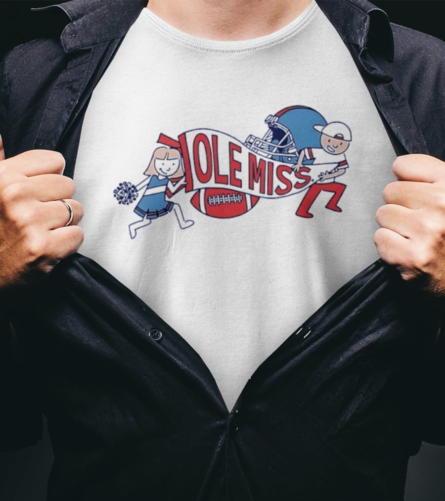 Ole Miss Rebels Football Run With Cheerleader T-Shirt