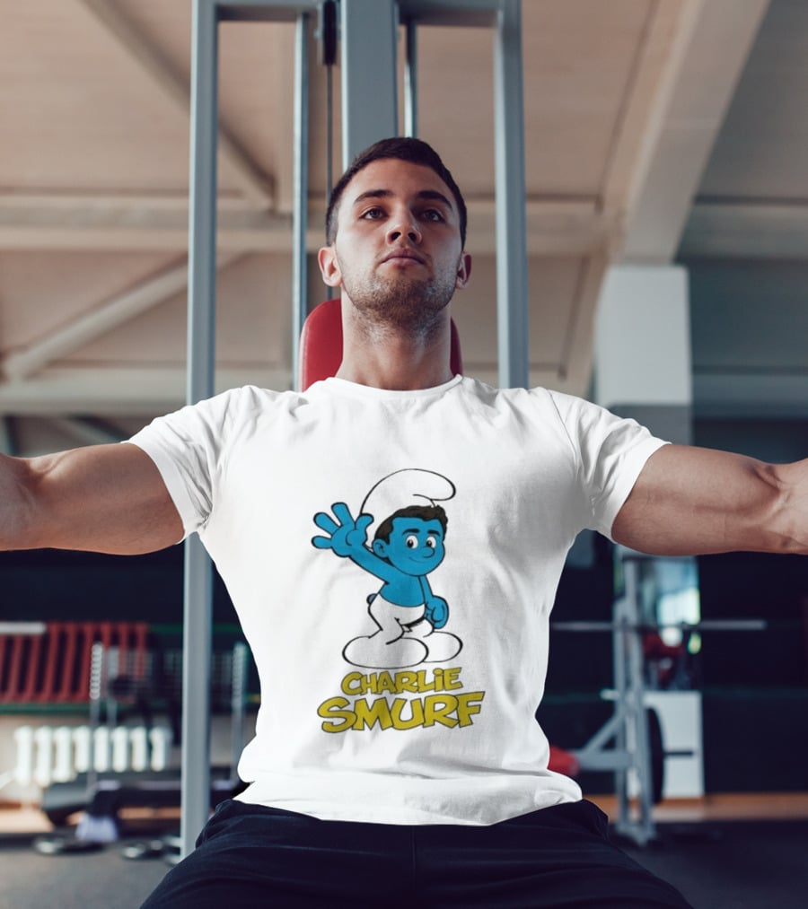 Charlie Smurf Collaboration With Smurfs And Charlie Kirk T-Shirt