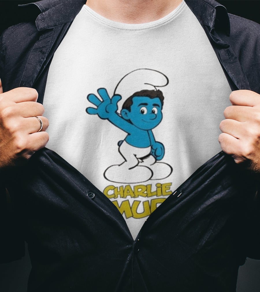 Charlie Smurf Collaboration With Smurfs And Charlie Kirk T-Shirt