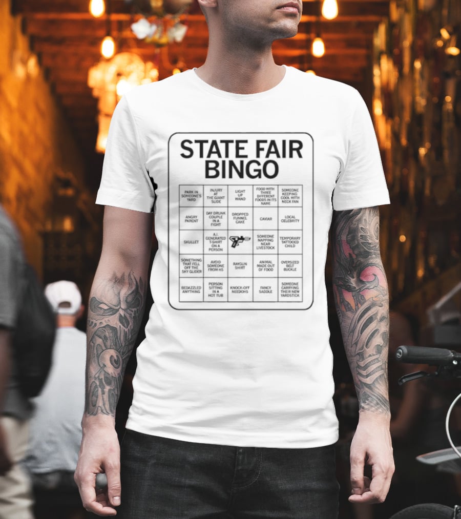 State Fair Bingo Card Fun 2026 Activities 2026 T-Shirt