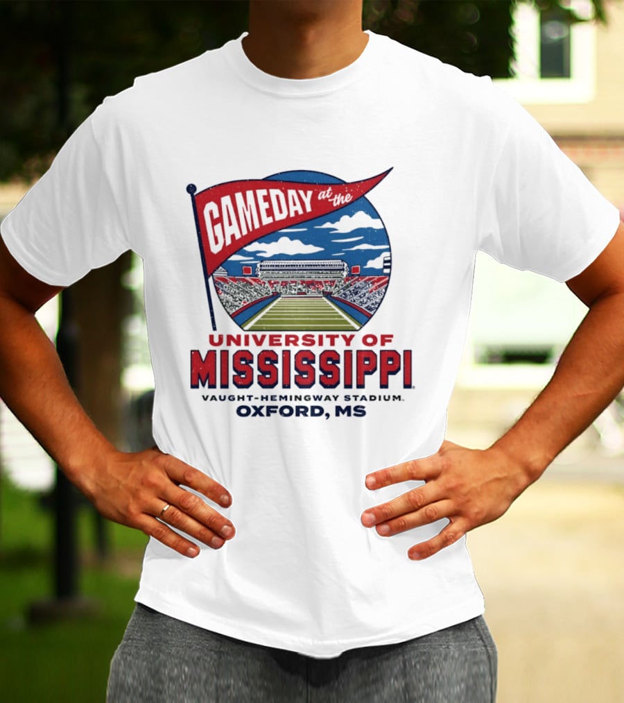University Of Mississippi Gameday Vaught Hemingway Stadium Oxford MS T-Shirt