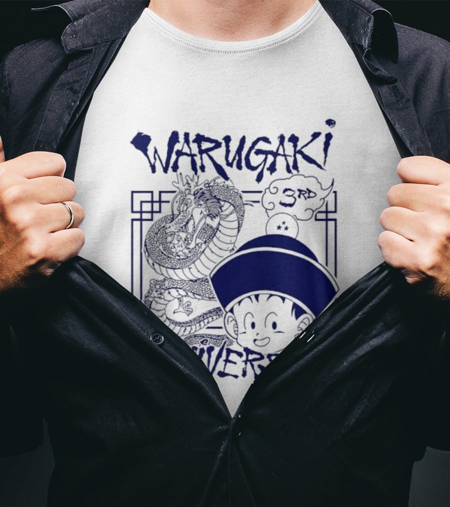 Warugaki 3th Anniversary With Dragon And Child In Blue T-Shirt