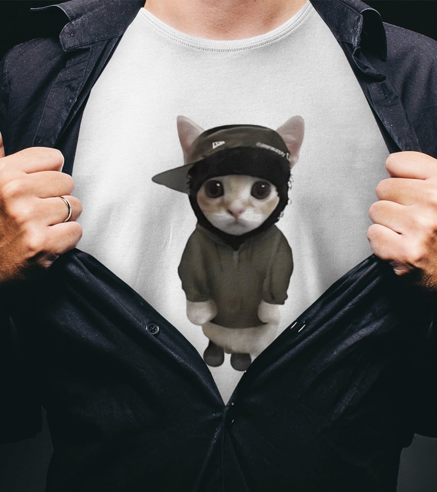 Yeat Cat Meme Cap Hip Hop T-Shirt