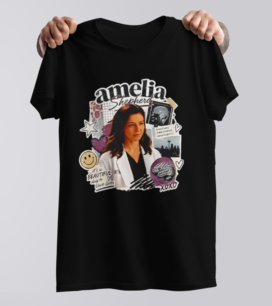 Amelia Shepherd Brilliant Complicated Unapologetic Beautiful Day To Save Lives Seattle Doctor T-Shirt