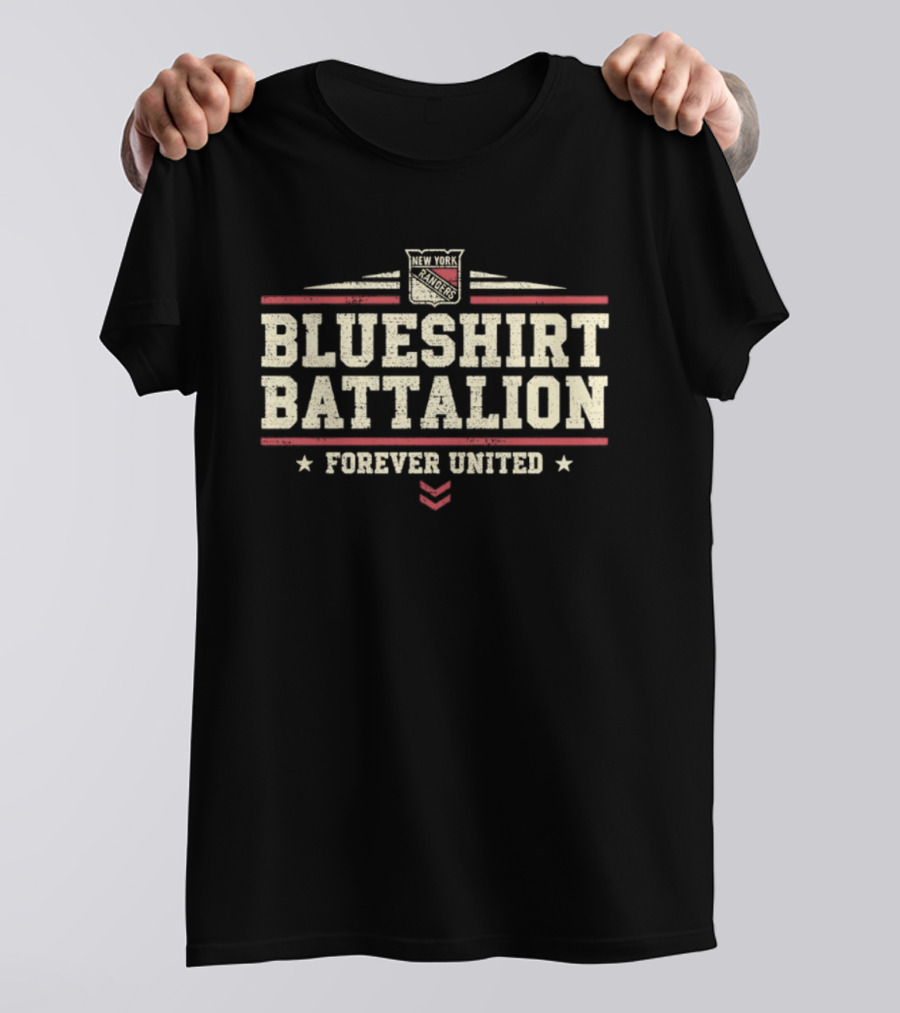 Blueshirt Battalion Forever United New York Rangers Fan Gear T-Shirt