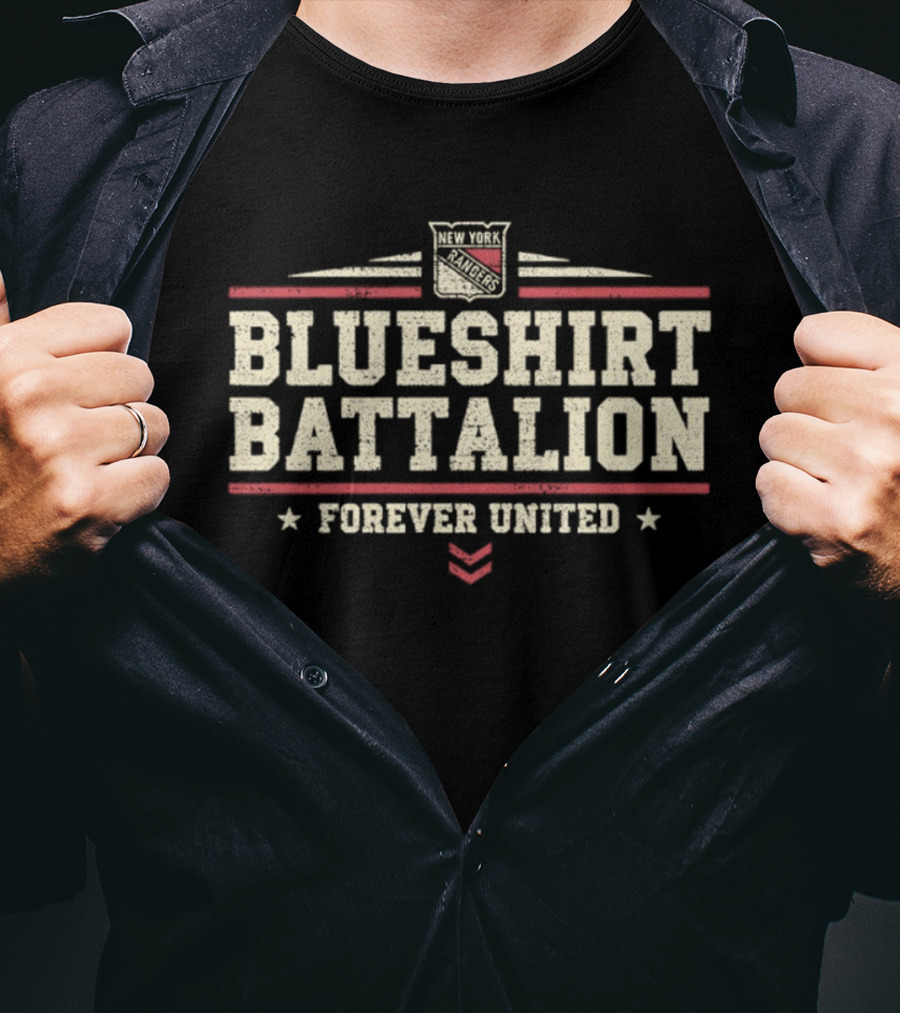 Blueshirt Battalion Forever United New York Rangers Fan Gear T-Shirt