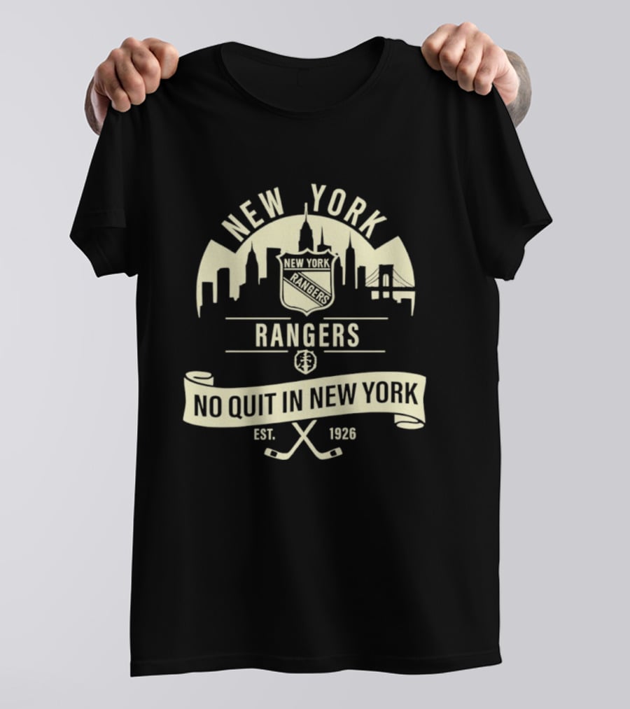 New York Rangers No Quit In New York Est 1926 Skyline T-Shirt