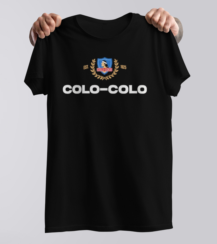 Colo Colo Vozinha Polera Negra DORSAL 29 Emblem And Laurel Crest T-Shirt