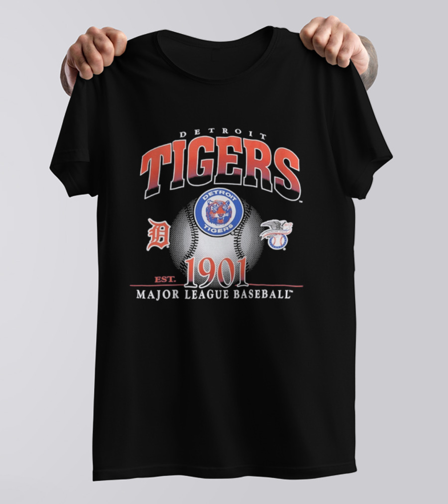 Detroit Tigers Est 1901 MLB Baseball T-Shirt