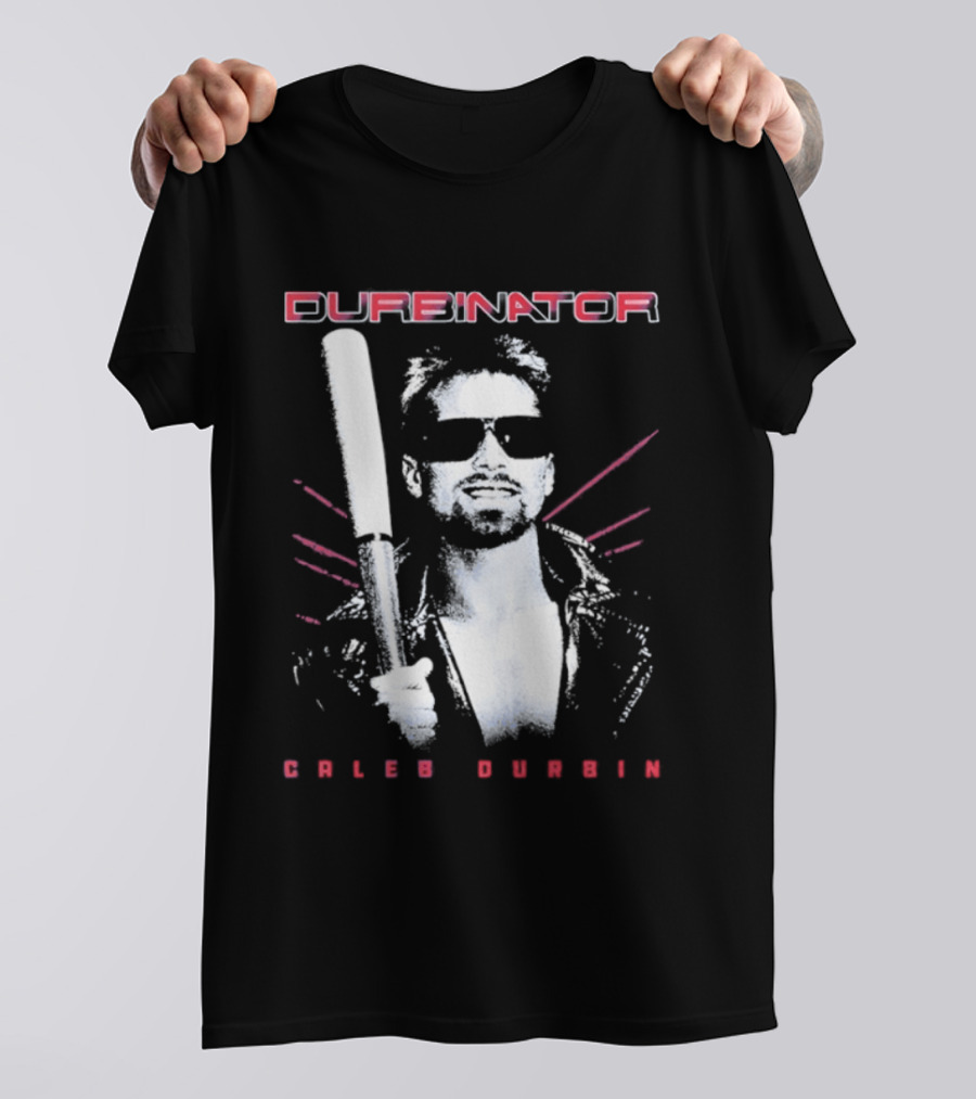 Durbinator Caleb Durbin Boston Red Sox Baseball Player With Bat T-Shirt