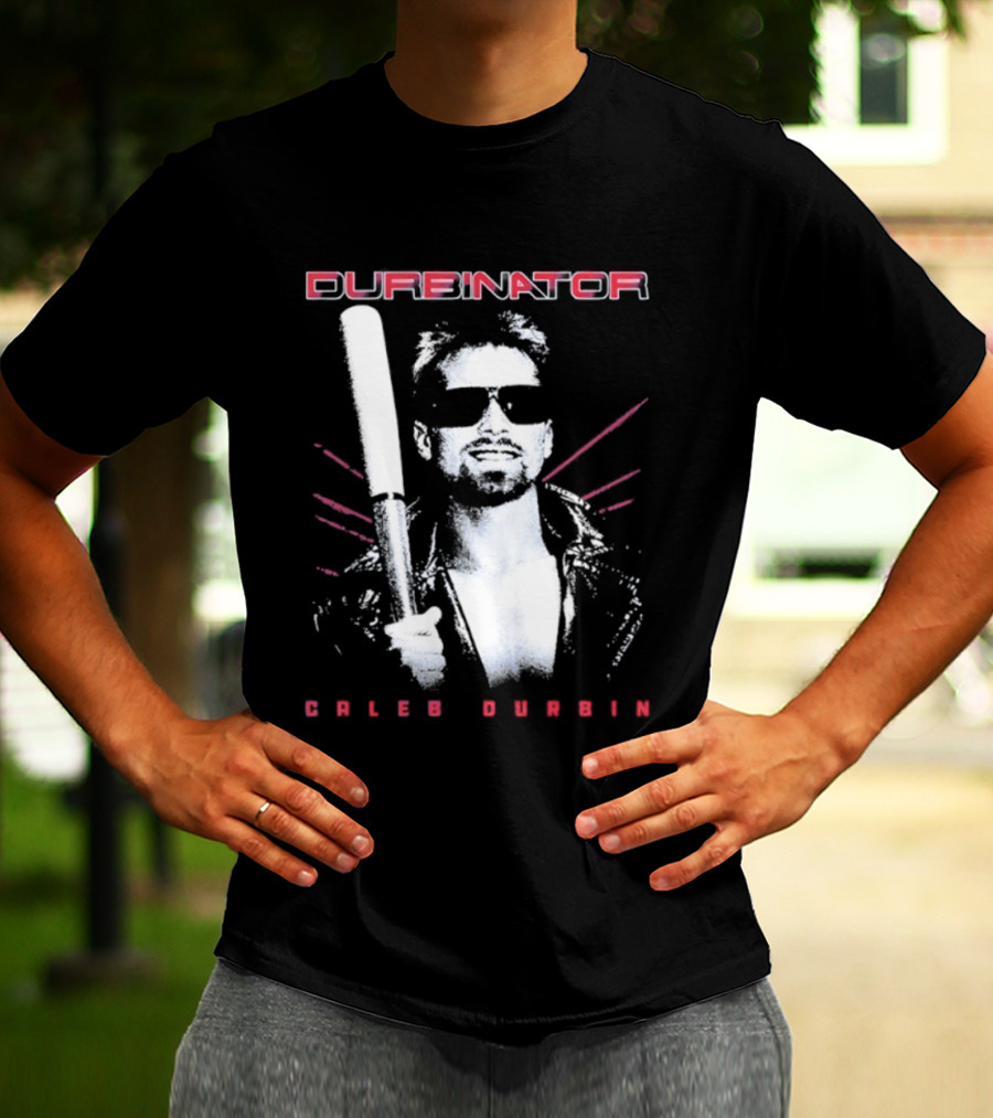 Durbinator Caleb Durbin Boston Red Sox Baseball Player With Bat T-Shirt
