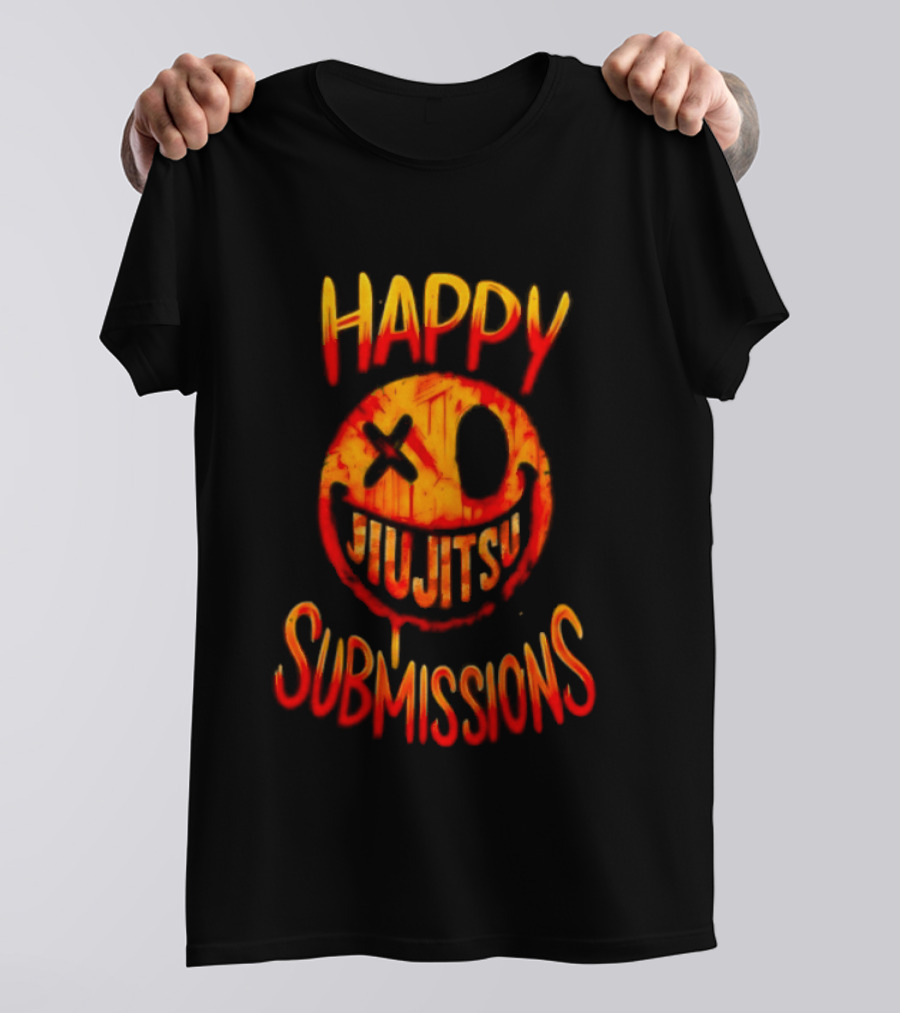 Happy Jiu Jitsu Submissions Playful Martial Arts Expression T-Shirt