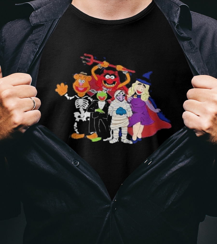 The Muppets Halloween Group Costumes Featuring Classic Characters T-Shirt