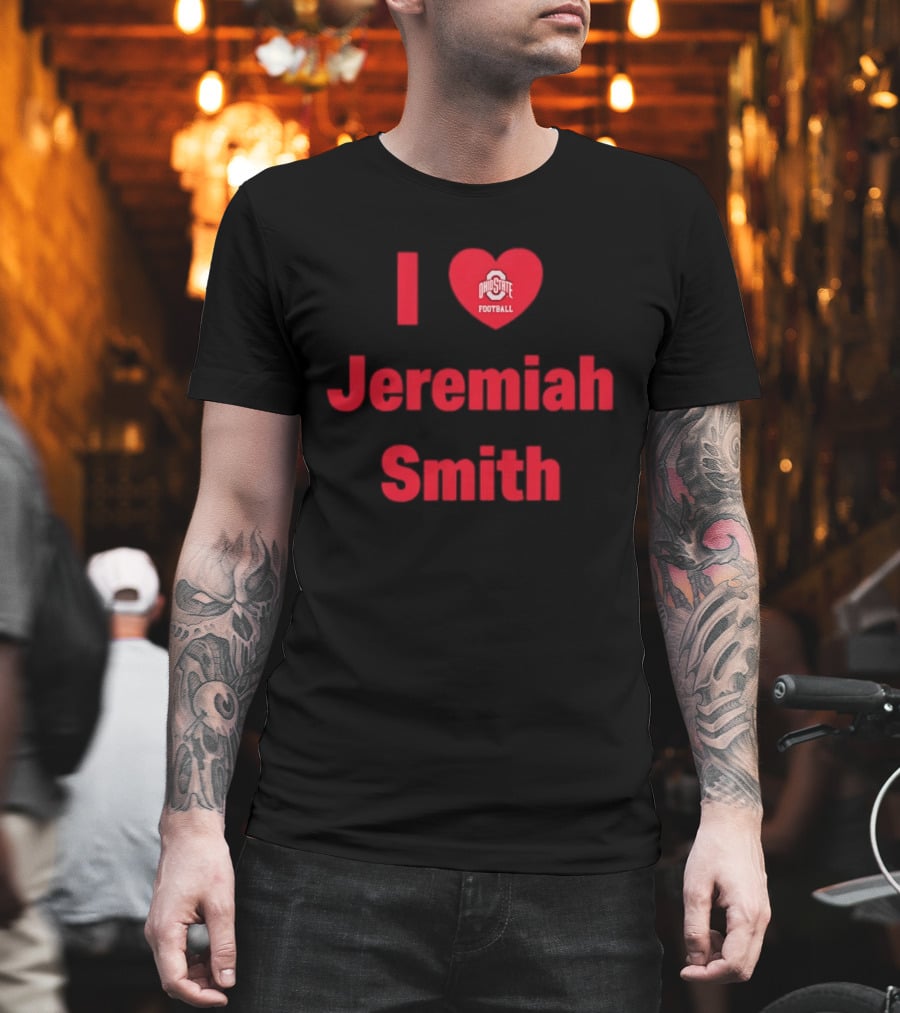 I Love Ohio State Football Jeremiah Smith Fan Support T-Shirt