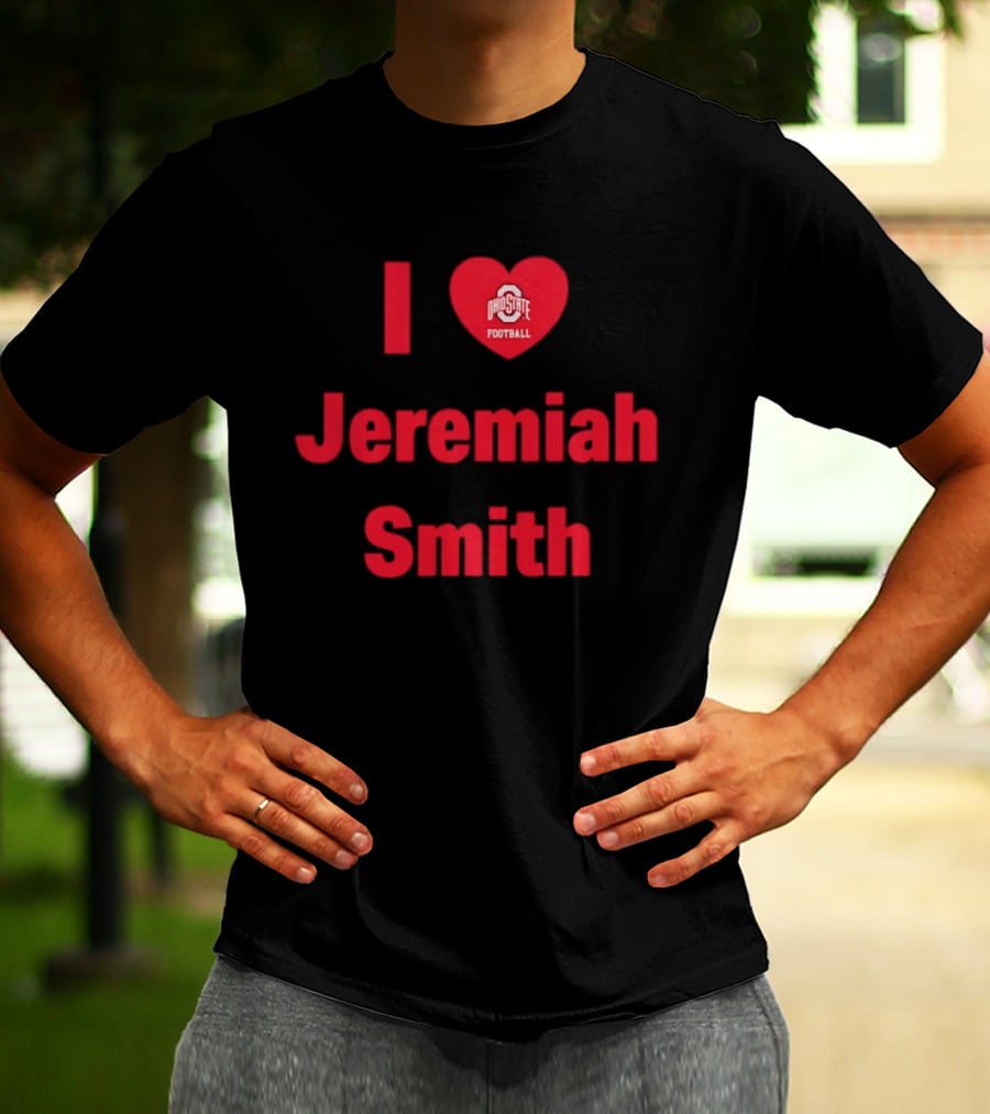 I Love Ohio State Football Jeremiah Smith Fan Support T-Shirt