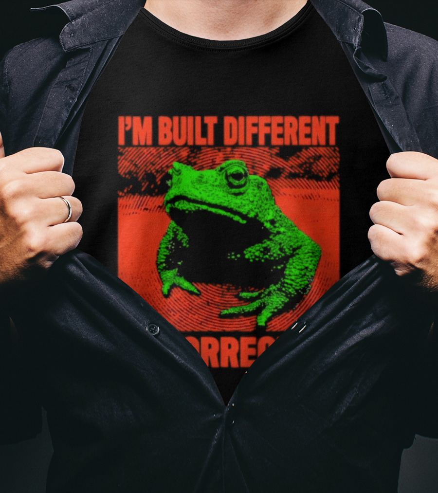 I'm Built Different Incorrectly Frog Bold Green T-Shirt
