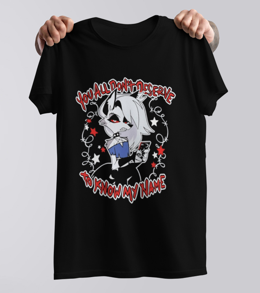 You All Don't Deserve To Know My Name Loona Hellaverse Star And Red Flower Motif T-Shirt