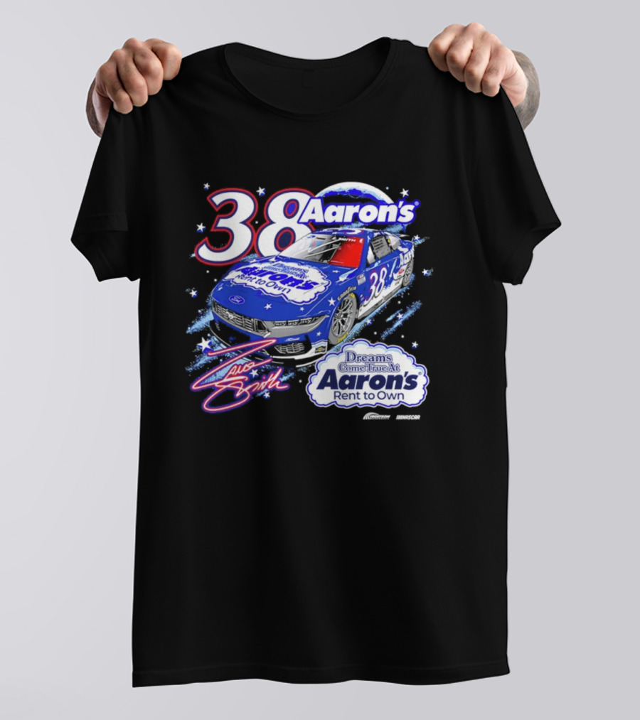 Zane Smith 38 Aaron's Dreams Come True Rent To Own Racing Car T-Shirt