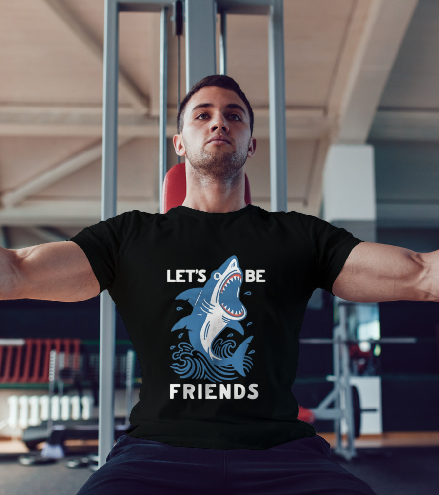 Let's Be Friends Shark Waves T-Shirt