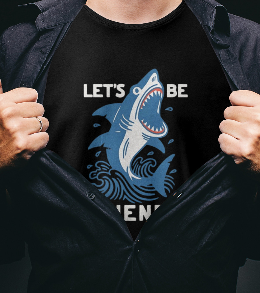 Let's Be Friends Shark Waves T-Shirt