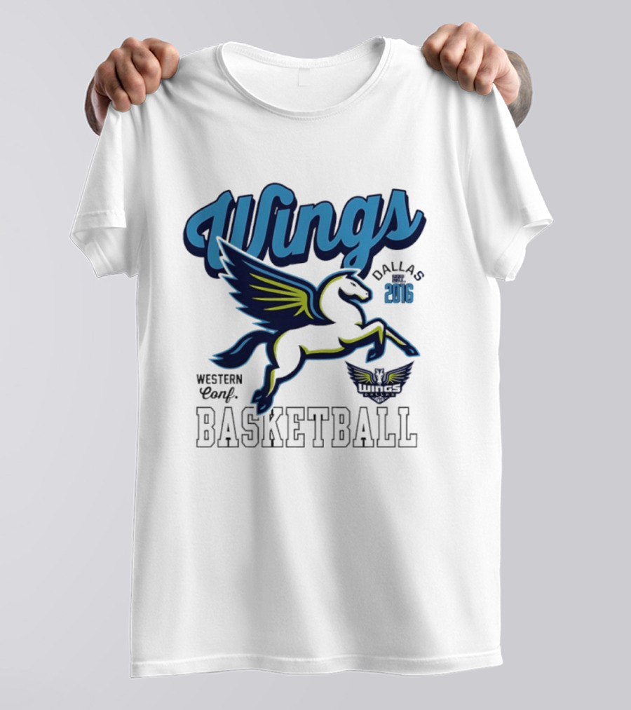 Wings Dallas 2016 Western Conf Basketball Mitchell And Ness T-Shirt