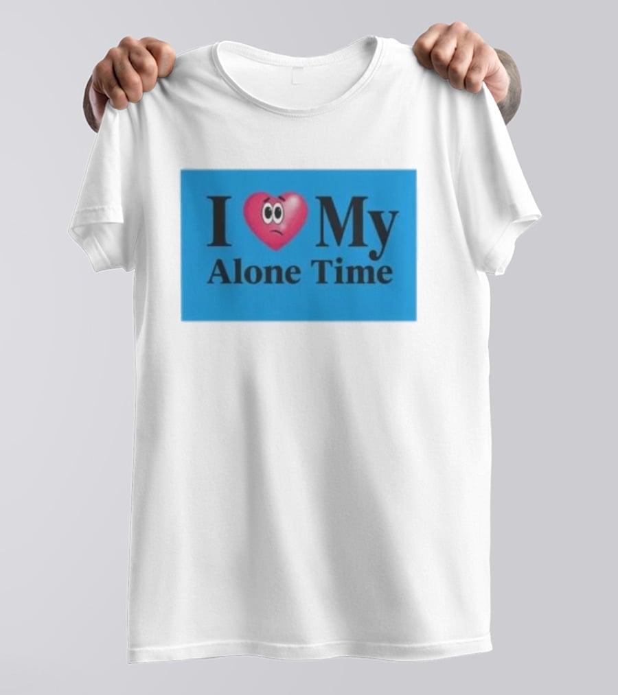 I Heart My Alone Time With Pink Heart Eyes T-Shirt