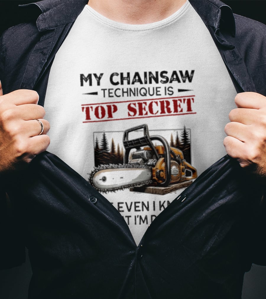 My Chainsaw Technique Is Top Secret Not Even I Know What I'm Doing T-Shirt