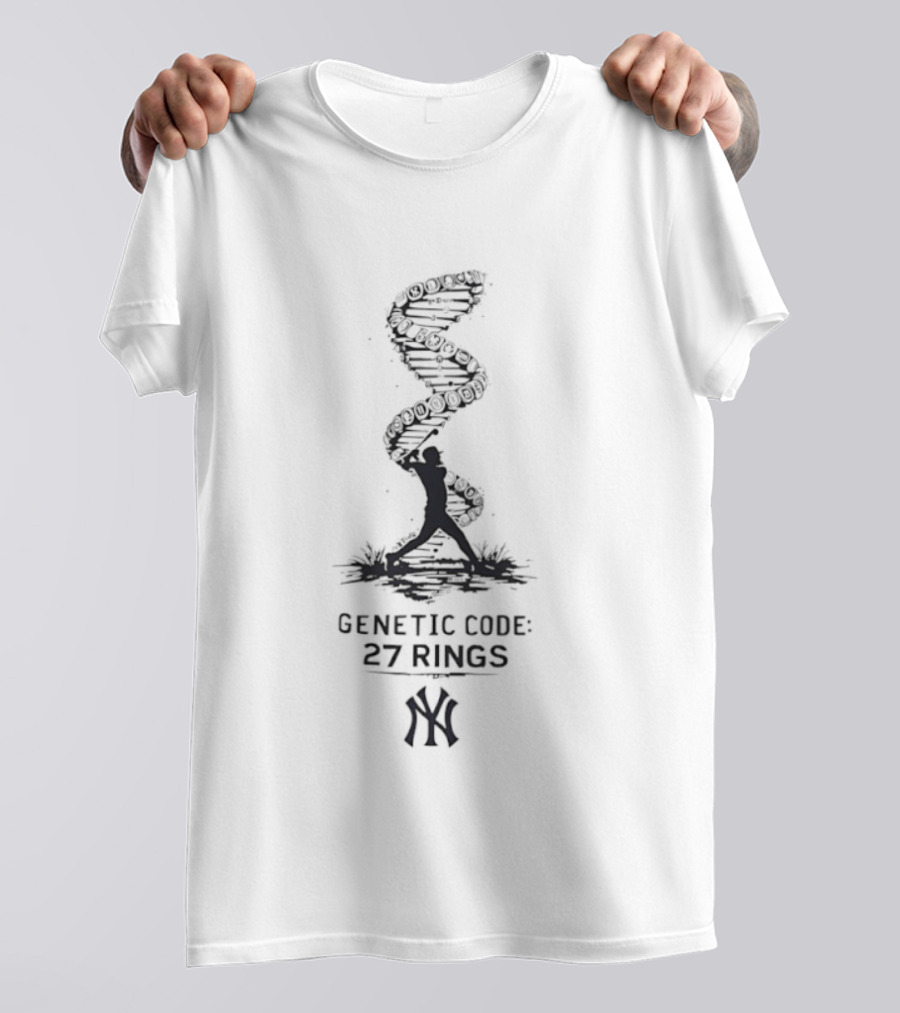New York Yankees DNA Genetic Code 27 Rings Yankee T-Shirt