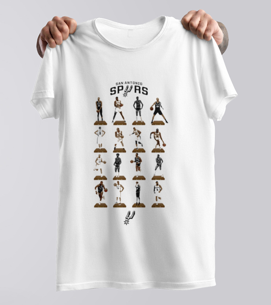 San Antonio Spurs Legends NBA Basketball Icons Collection T-Shirt