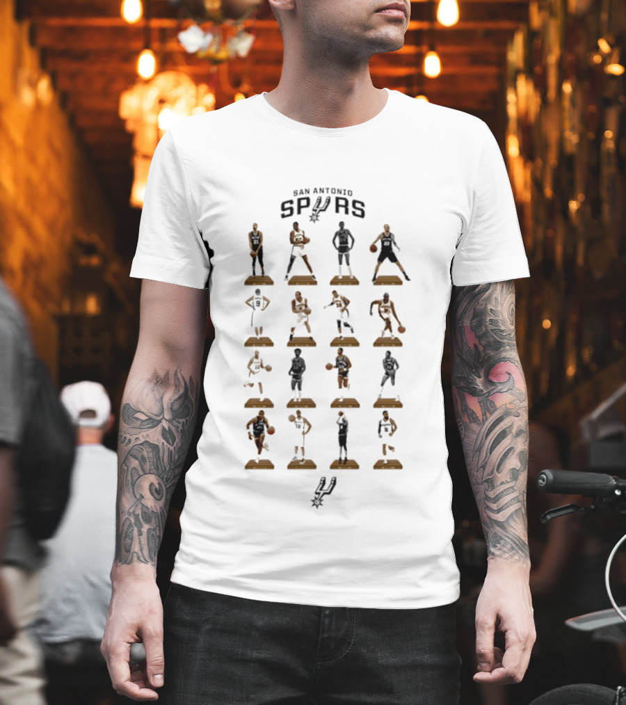 San Antonio Spurs Legends NBA Basketball Icons Collection T-Shirt