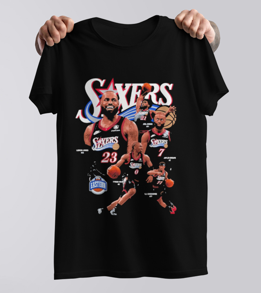 76ers Basketball Lebron James Jaylen Brown Eastern Conference T-Shirt