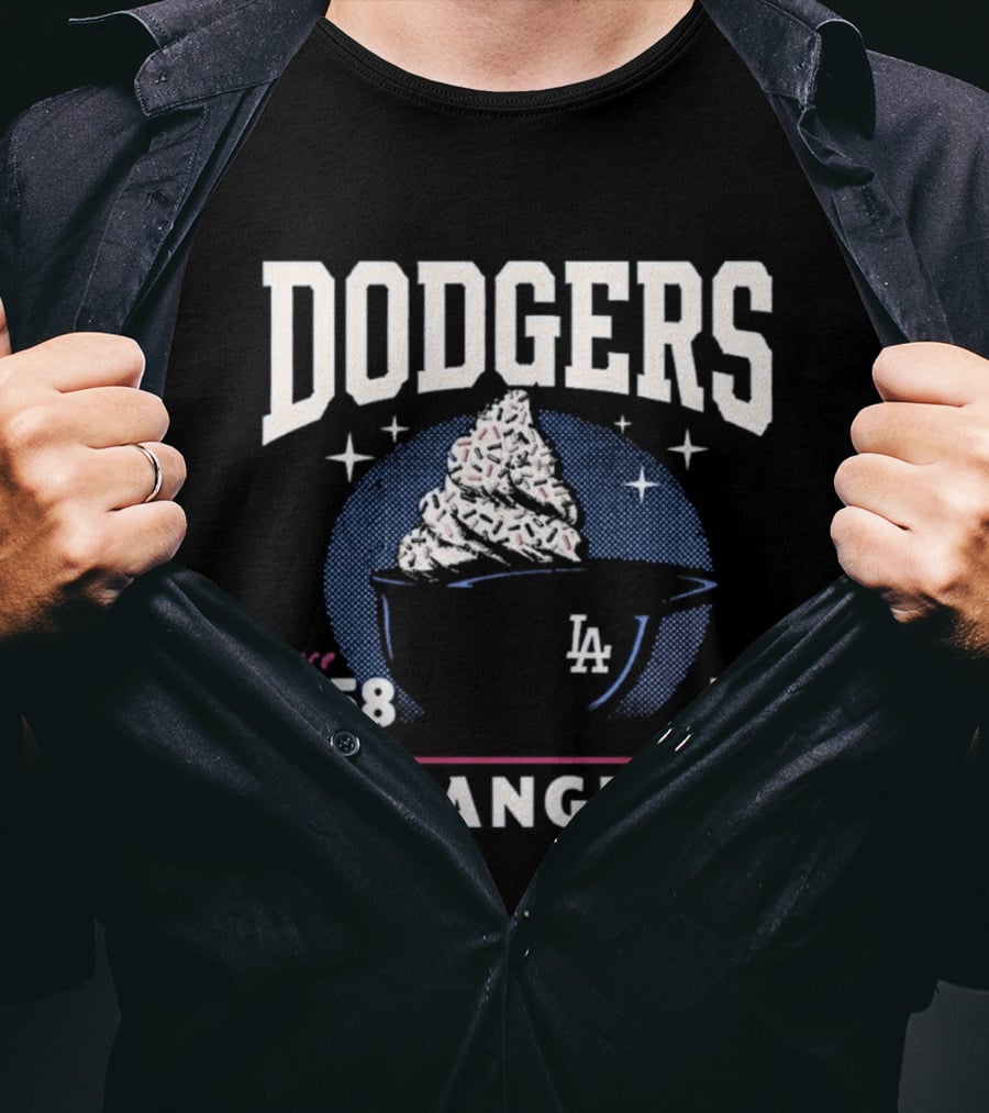 Dodgers Los Angeles Since 1958 Ice Cream LA T-Shirt