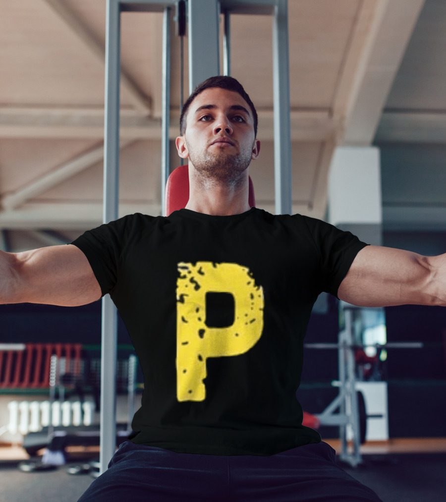 2026 Pirates IUP Night Yellow Pirate Letter P T-Shirt