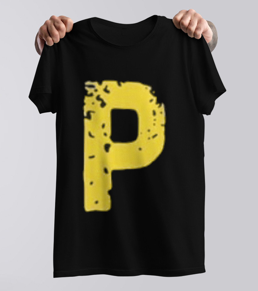 2026 Pirates IUP Night Yellow Pirate Letter P T-Shirt