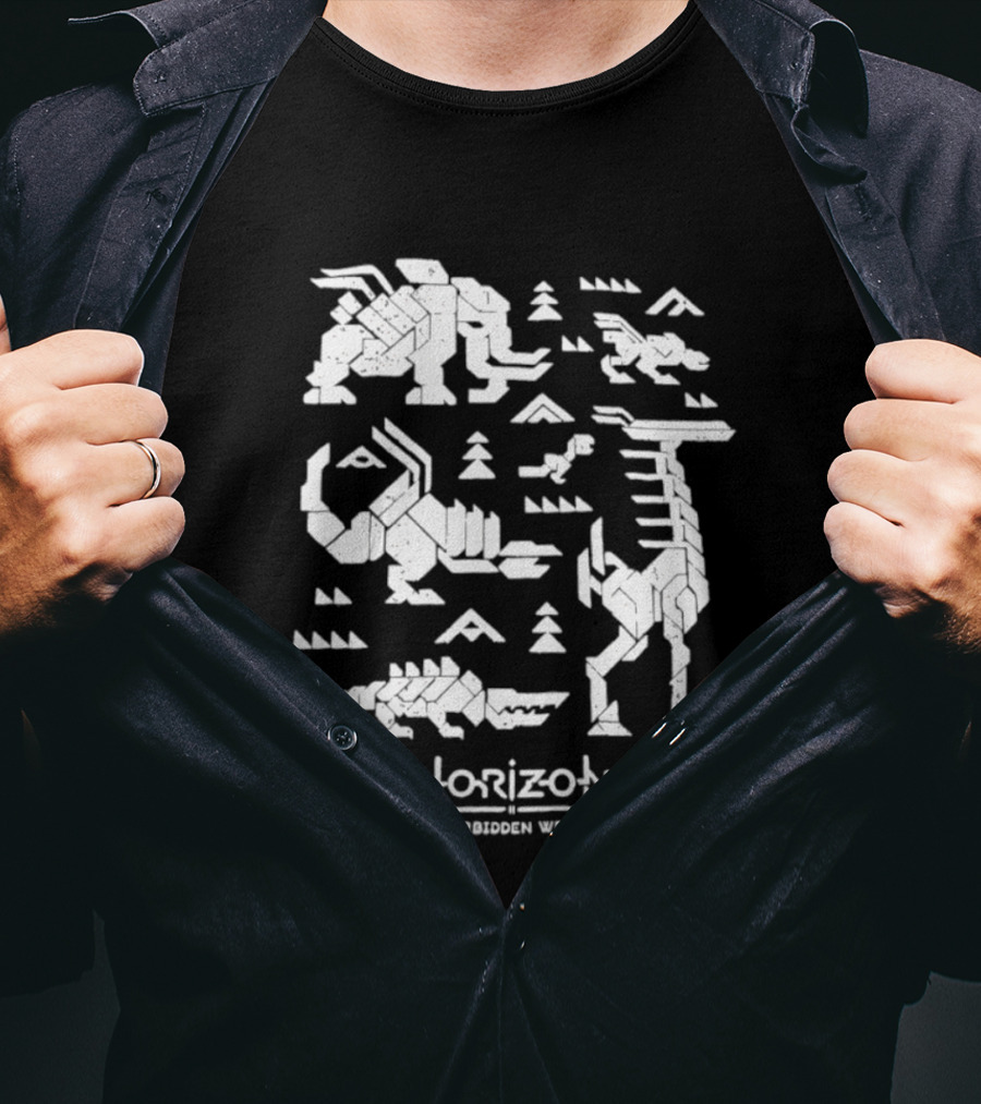 Horizon Forbidden West Machines Iconic Game Creatures T-Shirt