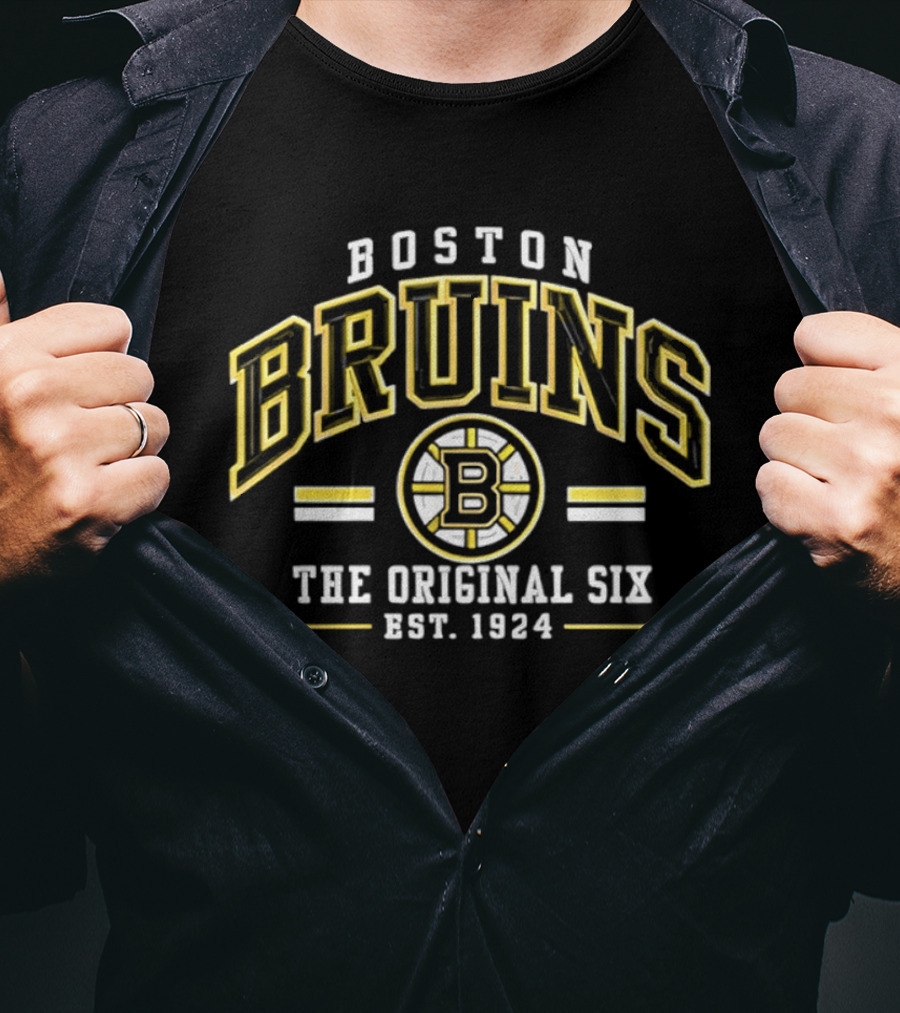 Boston Bruins The Original Six Est 1924 Vintage Style Classic Team T-Shirt