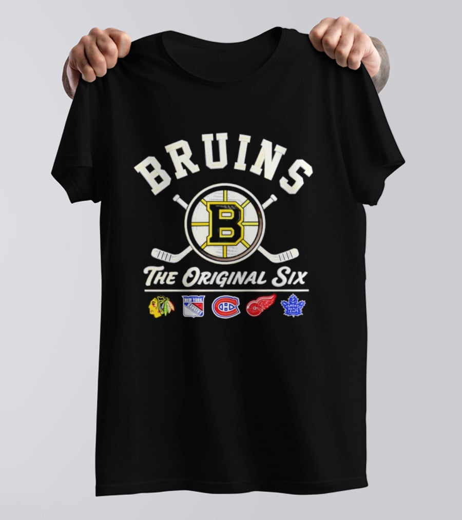 Bruins The Original Six NHL Teams Blackhawks Rangers Canadiens Red Wings Maple Leafs T-Shirt