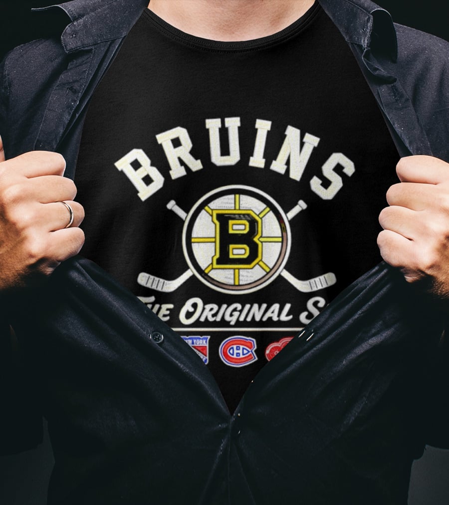 Bruins The Original Six NHL Teams Blackhawks Rangers Canadiens Red Wings Maple Leafs T-Shirt