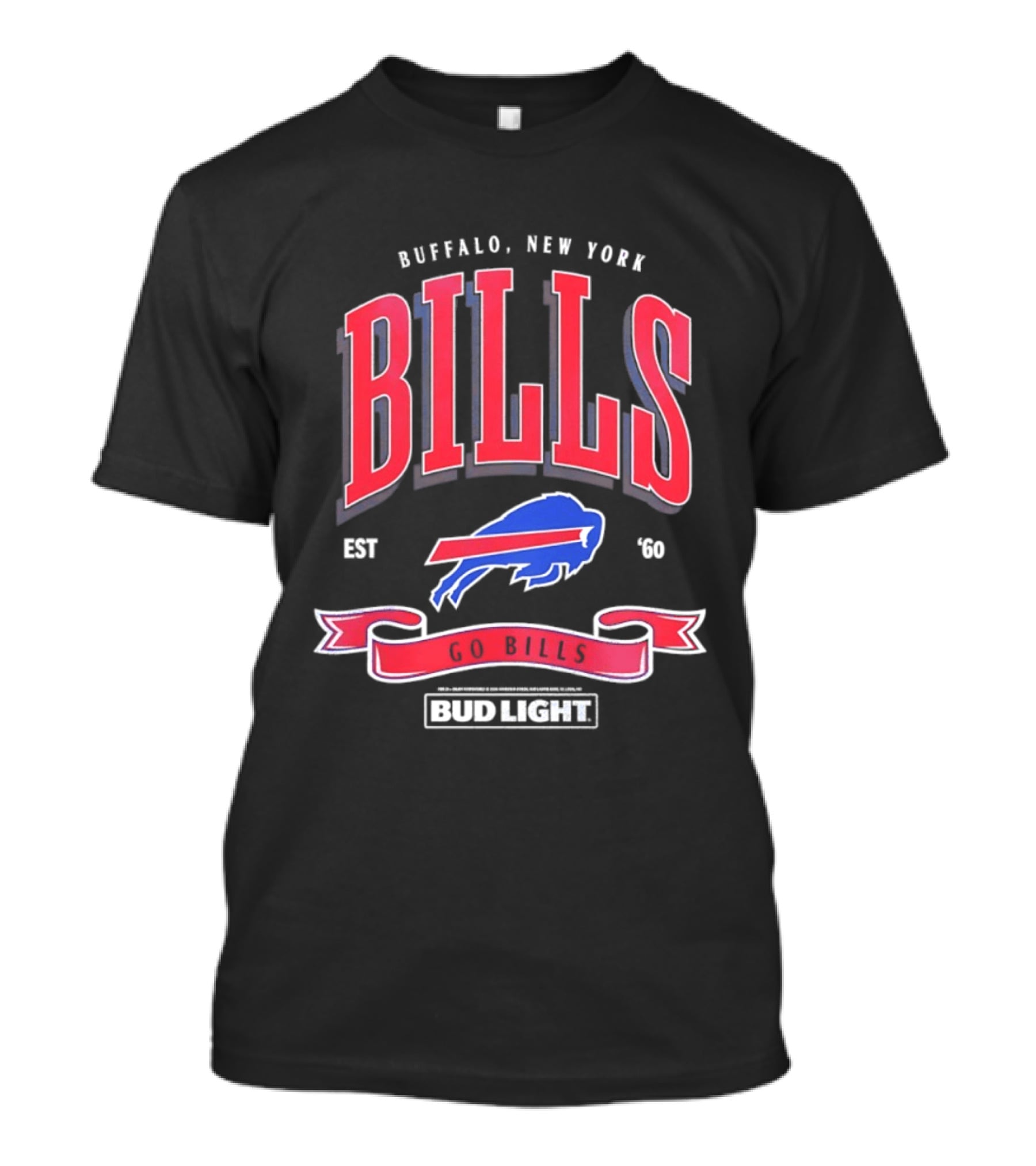 Buffalo New York Bills Est 1960 Go Bills Bud Light T-Shirt