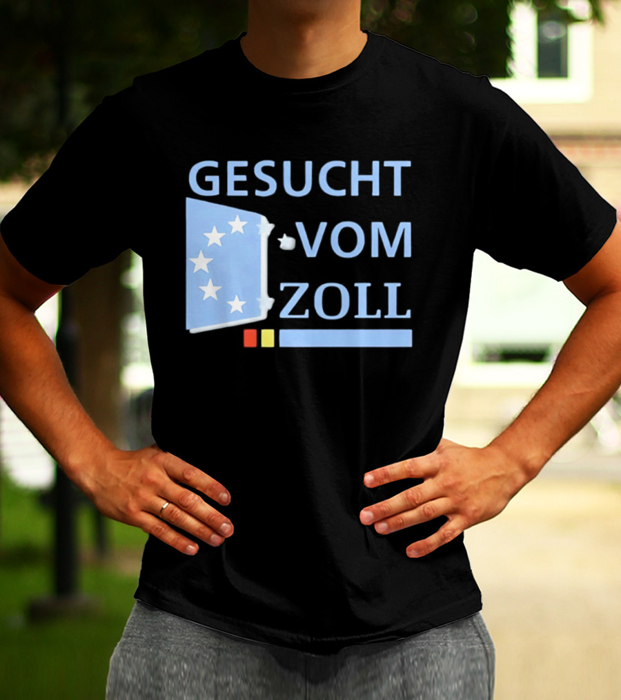 Gesucht Vom Zoll Sterne EU Symbol Farben Banner T-Shirt
