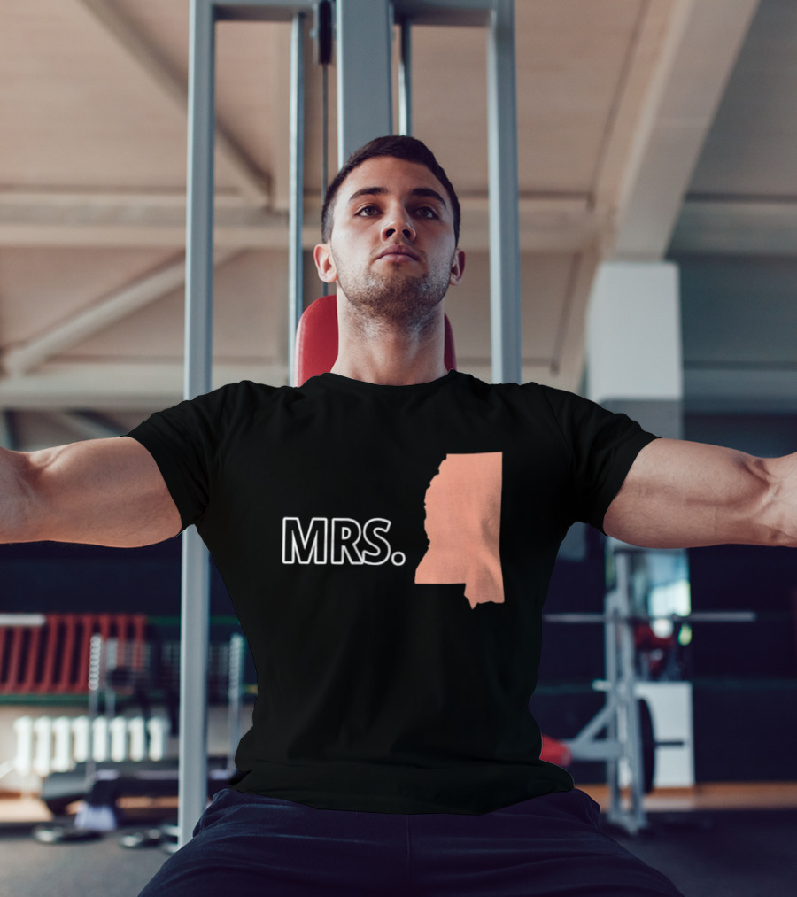 Mrs Mississippi State Map T-Shirt
