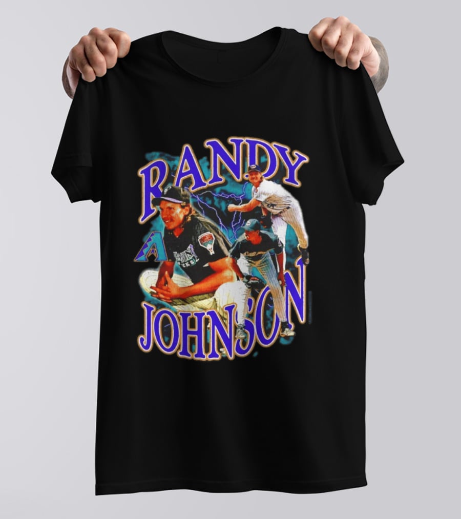 Randy Johnson Arizona Diamondbacks Legendary Pitching Action T-Shirt