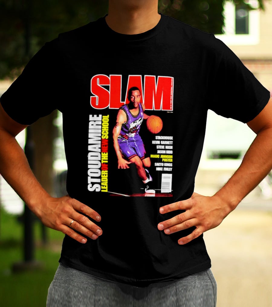 Slam Magazine May 1996 Stoudamire Leader Of The New School Raptors Championship Roster Fan Event T-Shirt